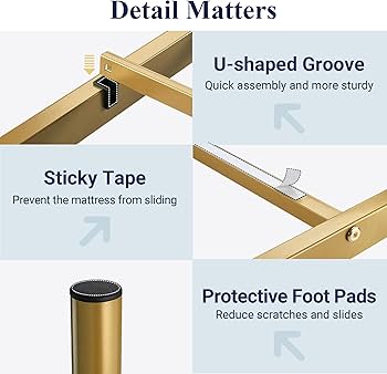 ペンデルヘイヴン　英語　foil サインド Amazon.com: Allewie Full Size Metal Platform Bed Frame with